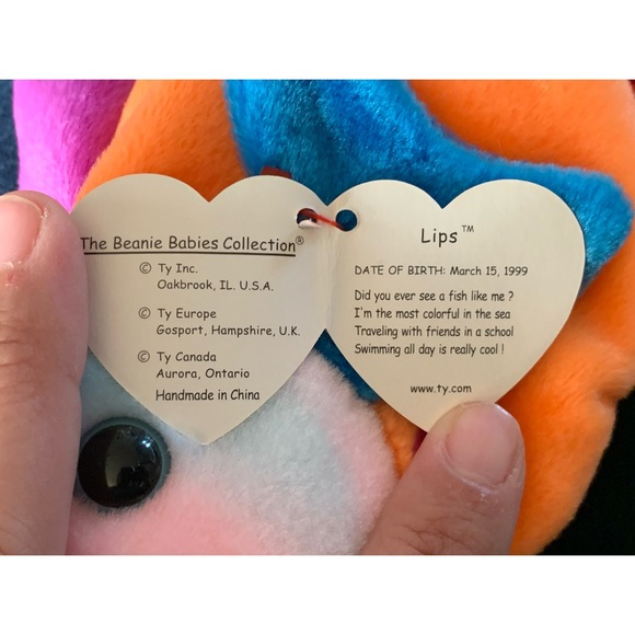 Retired TY 1999 Rare Beanie Babies “Lips”. - Picture 5 of 5